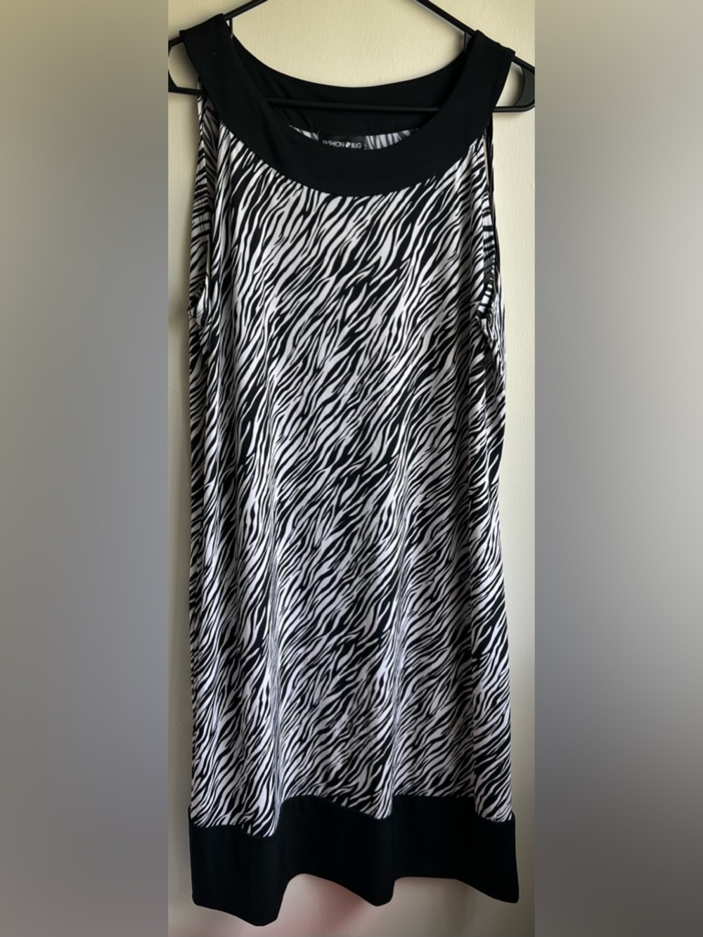 NWOT Fashion Bug Black and White Zebra Print Dress